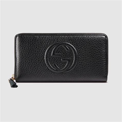 leather Gucci wallet women